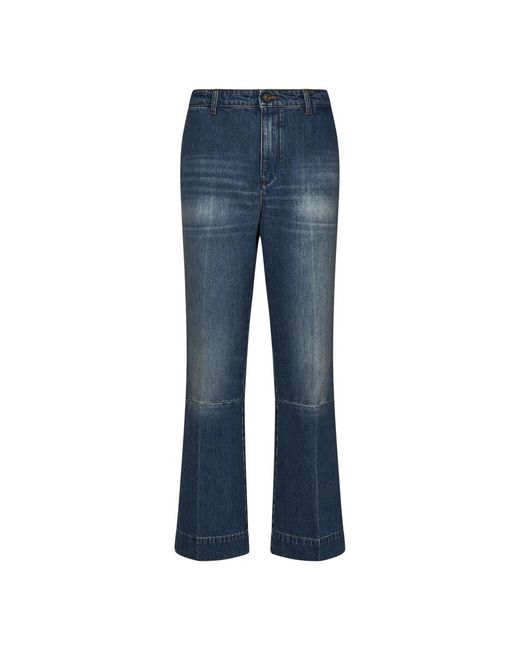 Victoria Beckham Blue Boot-Cut Jeans