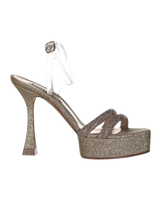 High heel sandals Casadei de color Gray