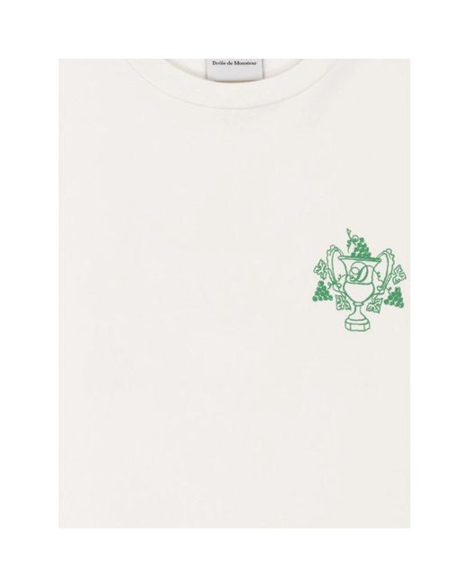Drole de Monsieur Wappen logo shirt in White für Herren