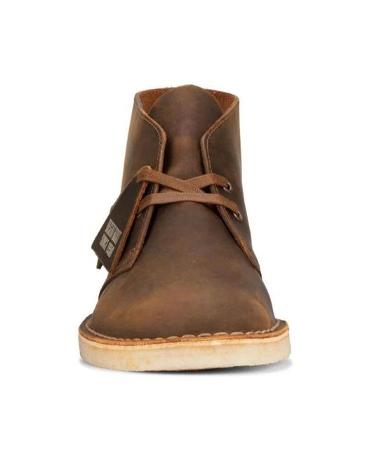 Clarks Brown Lace-Up Boots for men