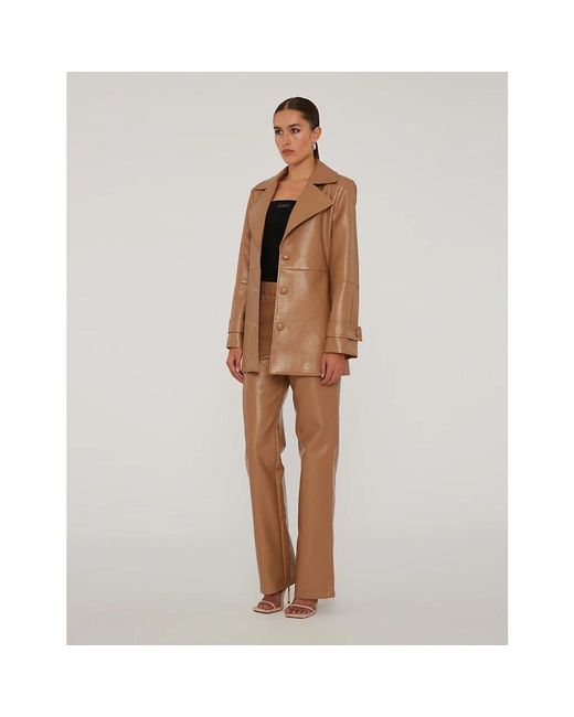 Wide Trousers ROTATE BIRGER CHRISTENSEN de color Natural
