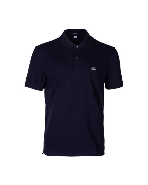 C P Company Stretch piquet polo shirt, klassischer kragen in Blue für Herren