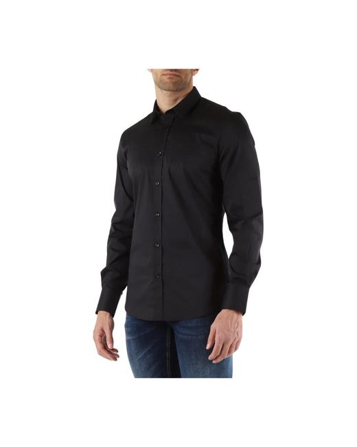 Antony Morato Slim fit baumwollhemd mit klassischem kragen in Black für Herren