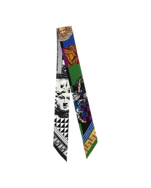 Versace Blue Silk Scarves