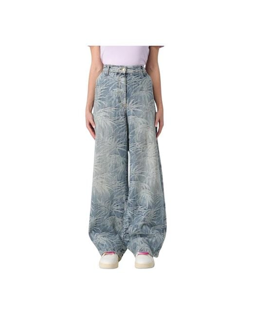 Wide Jeans Palm Angels de color Blue