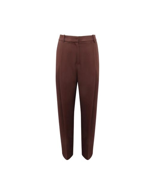 Elisabetta Franchi Brown Straight Trousers
