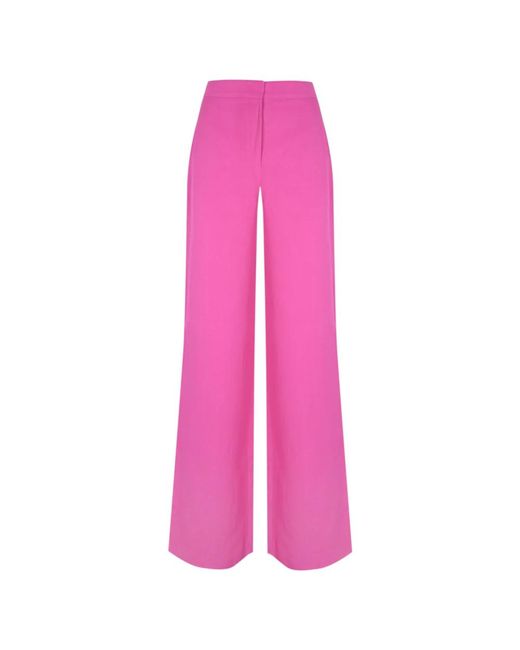 Wide trousers Max Mara Studio de color Pink