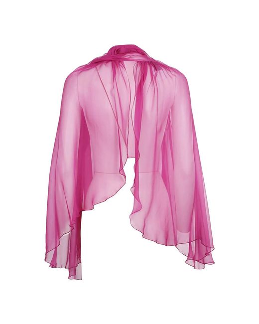 Alberta Ferretti Pink Silky Scarves