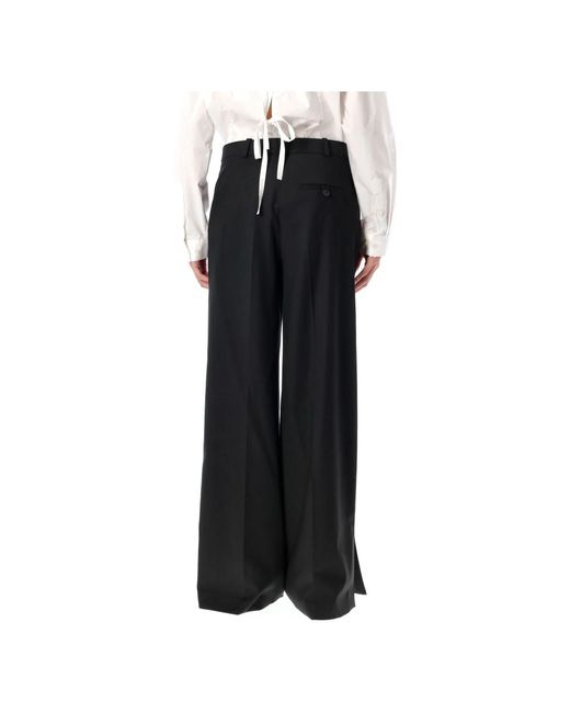 THE GARMENT Zwarte Wijde Pijp Broek in het Black