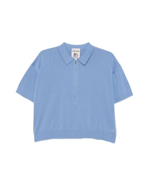 Semicouture Blue Polo Shirts