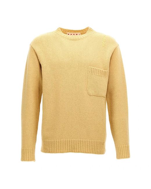 Marni Wollpullover in Yellow für Herren