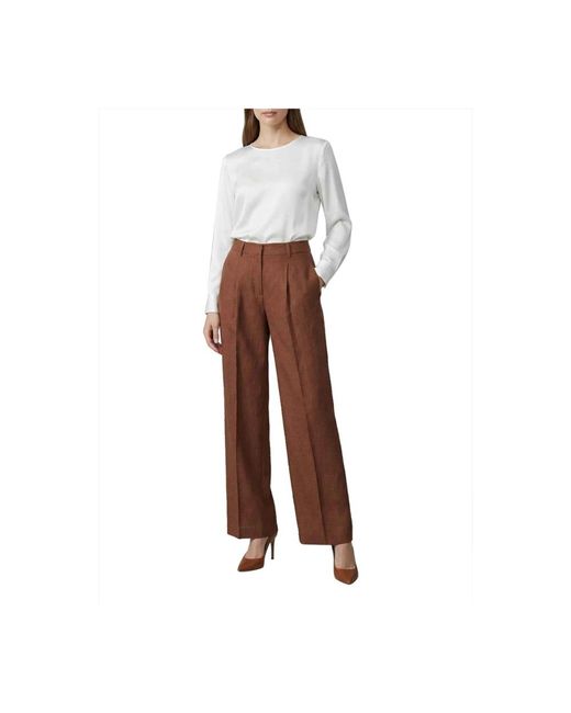 Gaelle Paris Brown Wide Trousers