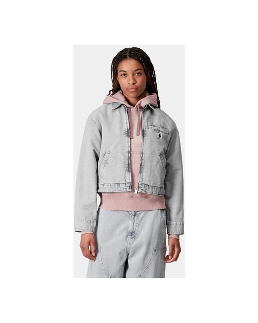Carhartt Gray Denim Jackets