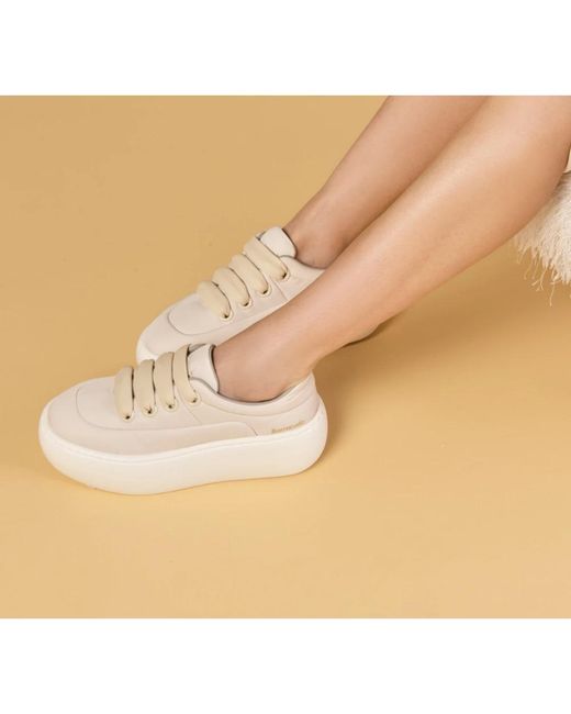 Barracuda Witte Platform Sneakers in het White