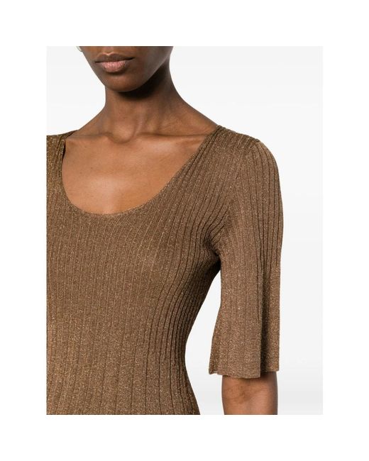 Twinset Brown Round-Neck Knitwear