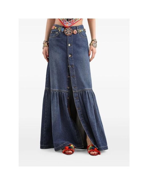 Dolce & Gabbana Blue Denim Skirts
