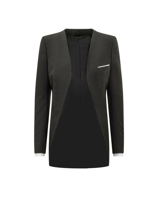 Tom Ford Collarless Wool Silk Jacket in het Black