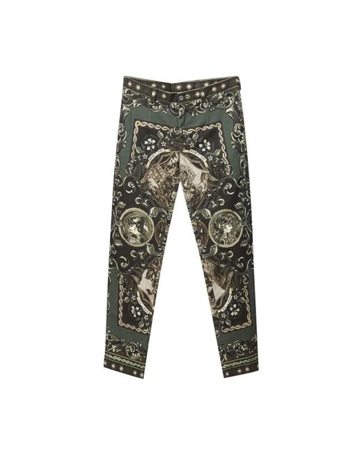 Dolce & Gabbana Gray Slim-Fit Trousers