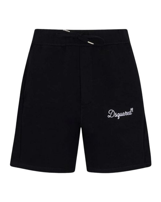 DSquared² Fitness ,Zwart ,Training Shorts in het Blue voor heren