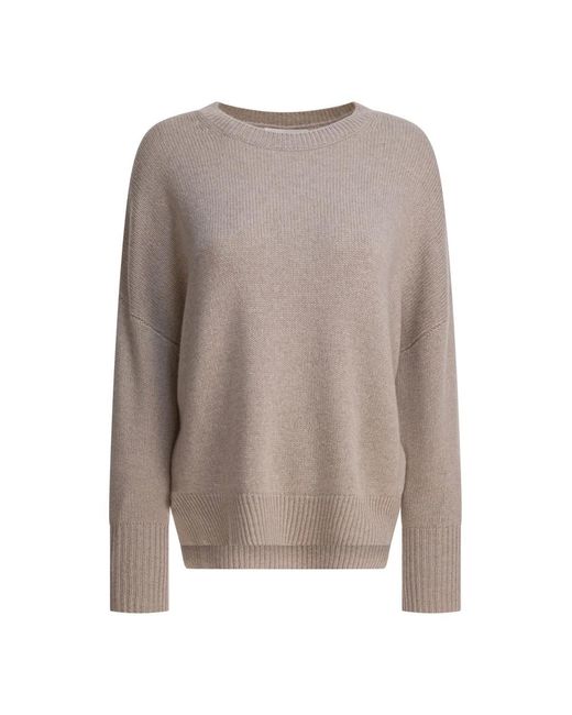 Lisa Yang Brown Luxuriöser Beiger Kaschmir-Strickpullover