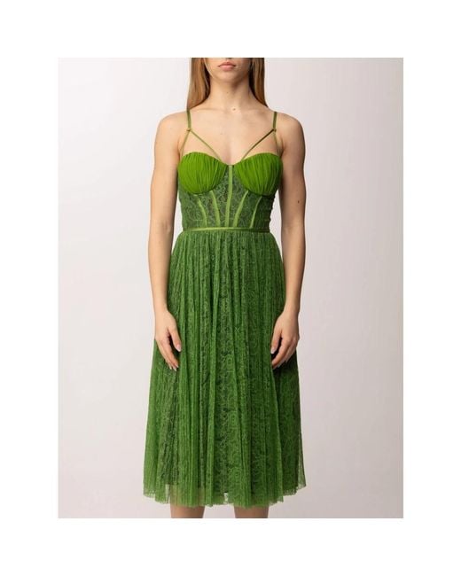 Elisabetta Franchi Green Party Dresses