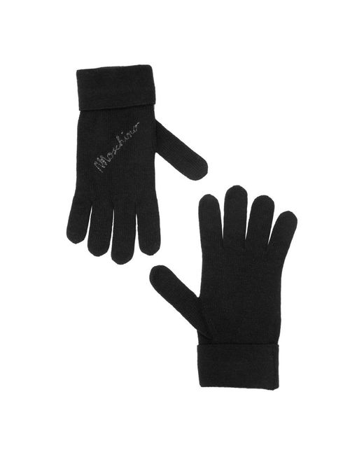 Moschino Black Gloves