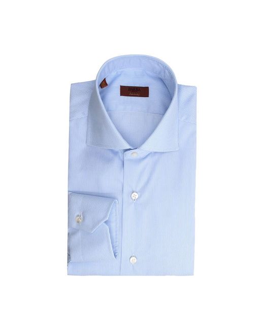 Barba Napoli Blue Formal Shirts for men