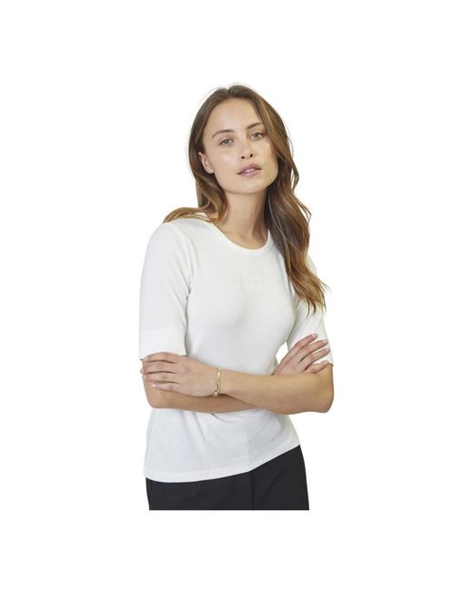 co'couture Grannycc Embroidery Ss Tee in het White