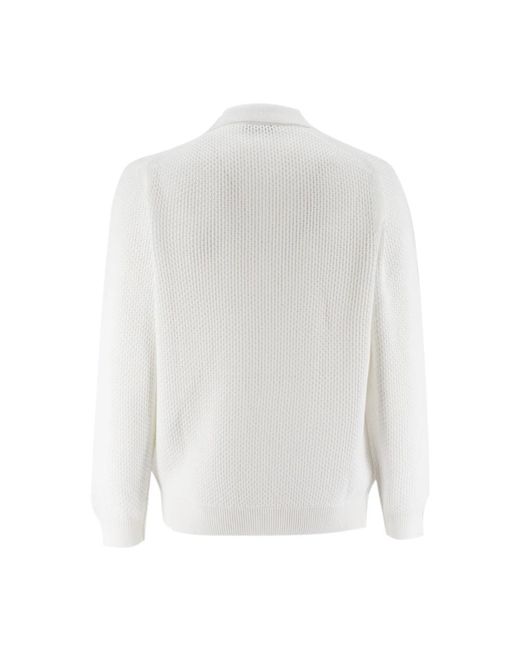 Mauro Ottaviani Moderne Strickjacke Mit Doppelreißverschluss in White für Herren
