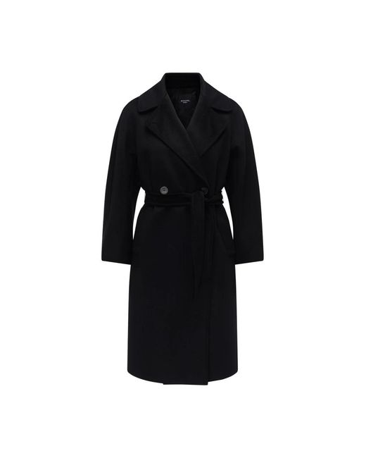 Weekend by Maxmara Black Double-Breasted Coats