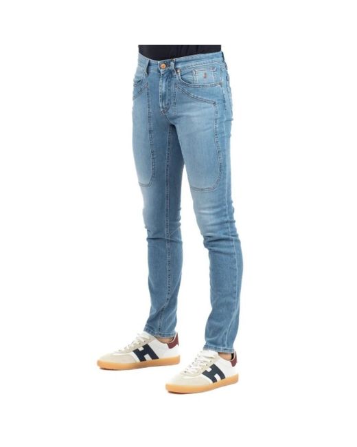 Jeckerson Blue Skinny Fit Jeans for men