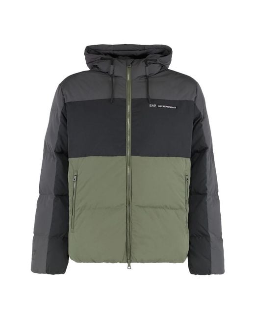 EA7 Green Winter Jackets for men