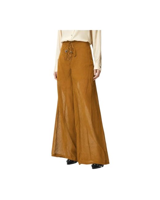 Pinko Brown Wide Trousers