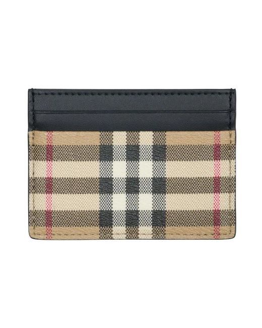 Burberry Accessoires ,Veelkleurig ,Katoen Sandon Kaarthouder in het Natural voor heren