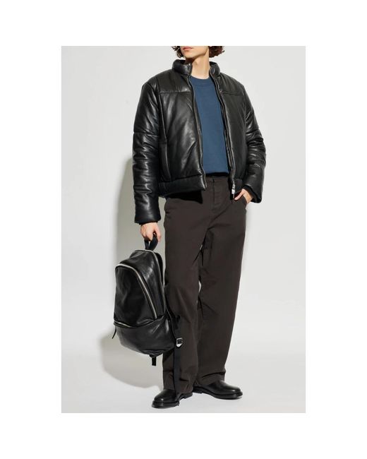 AllSaints Jassen ,Zwart ,Leer Furse Boxy Puffer Jacket in het Black voor heren