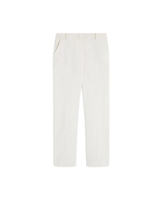 Weekend by Maxmara Straight Trousers in het White