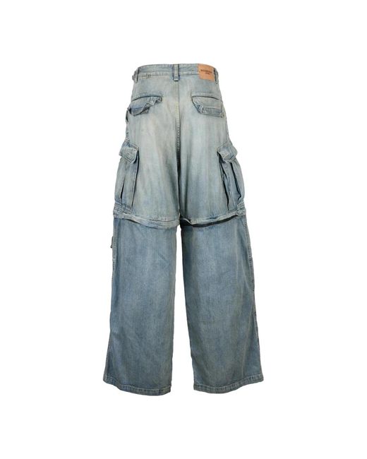 Balenciaga Wide Jeans in het Blue