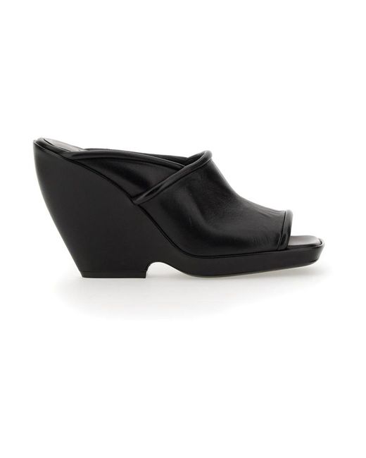 Khaite Black Heeled Mules