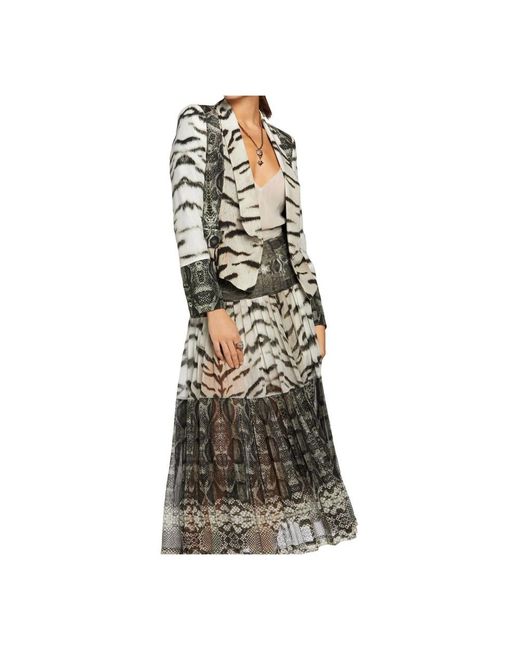 Roberto Cavalli Black Midi Skirts