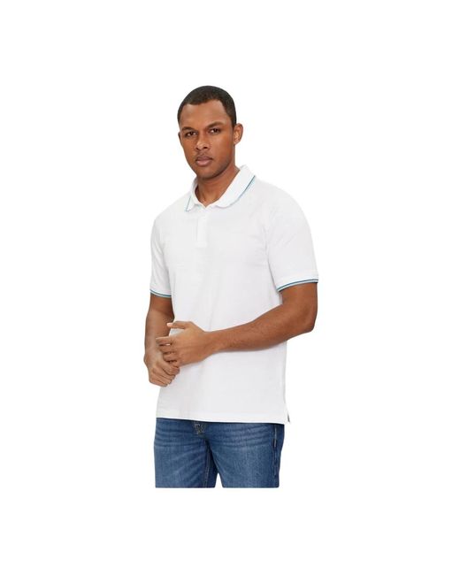 Guess Slim Fit Baumwoll-Poloshirt in White für Herren
