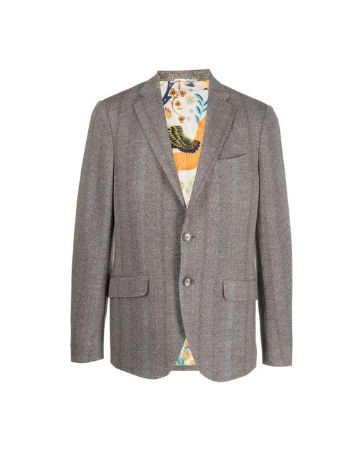 Etro Gray Blazers for men