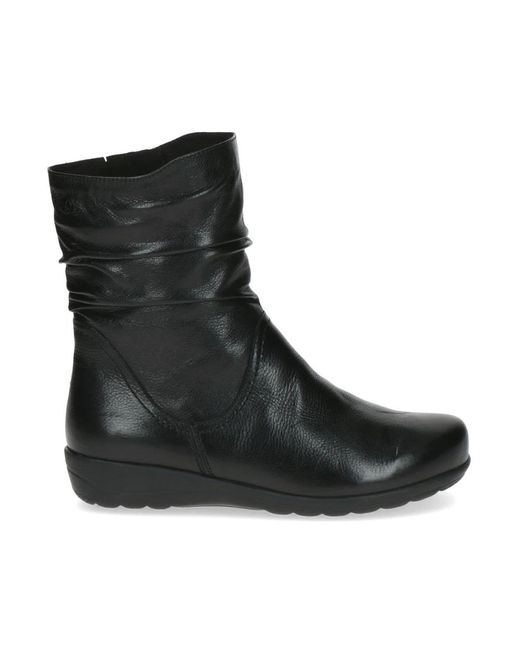 Caprice Black Ankle Boots