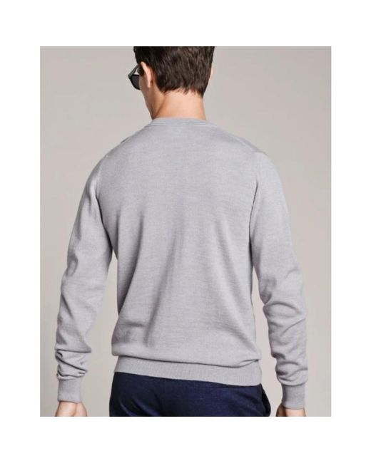 Lacoste Hoodies & Sweatvesten ,Grijs ,Wol V-Hals Wollen Trui in het Gray voor heren
