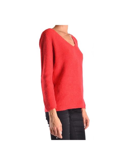 Ermanno Scervino Red V-Neck Knitwear