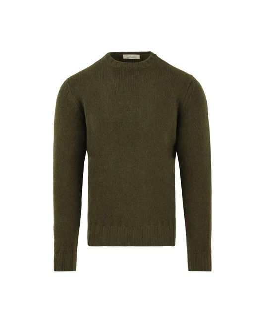 FILIPPO DE LAURENTIIS Green Round-Neck Knitwear