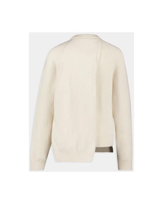 Fendi Round-Neck Knitwear in het Natural