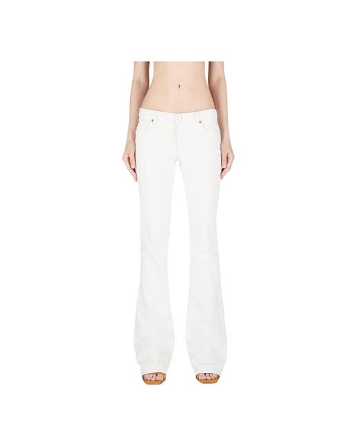 Straight Trousers DSquared² en coloris White