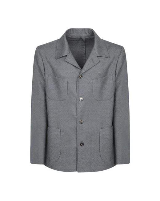Dell'Oglio Gray Single Breasted Suits for men