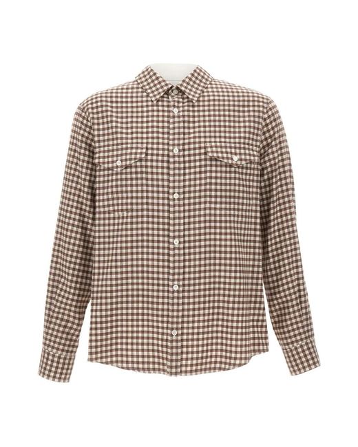 MM6 by Maison Margiela Brown Casual Shirts for men