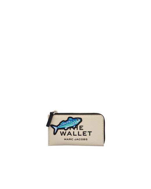 Marc Jacobs The Camp Patchwork Top Zip Multi Wallet in het Metallic